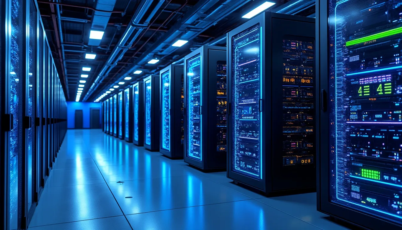 Alignement de machines de minage dans une salle ventilée