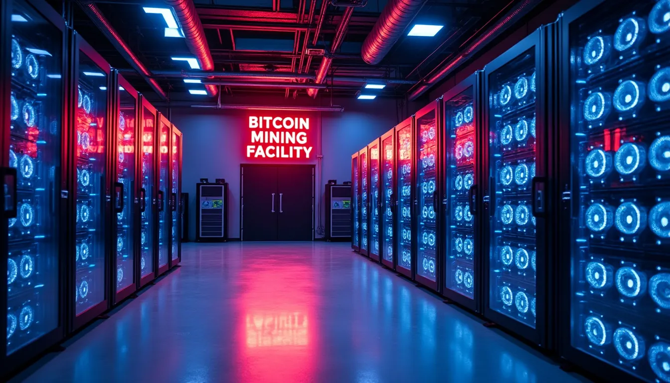 Cartes graphiques alignées sur un rig de minage ouvert