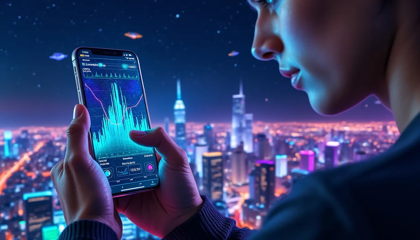 écran de smartphone affichant un compteur de minage de bitcoin