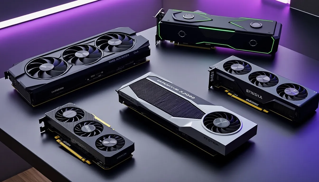 rig de minage ouvert, plusieurs cartes graphiques alignées sur des risers PCI-e