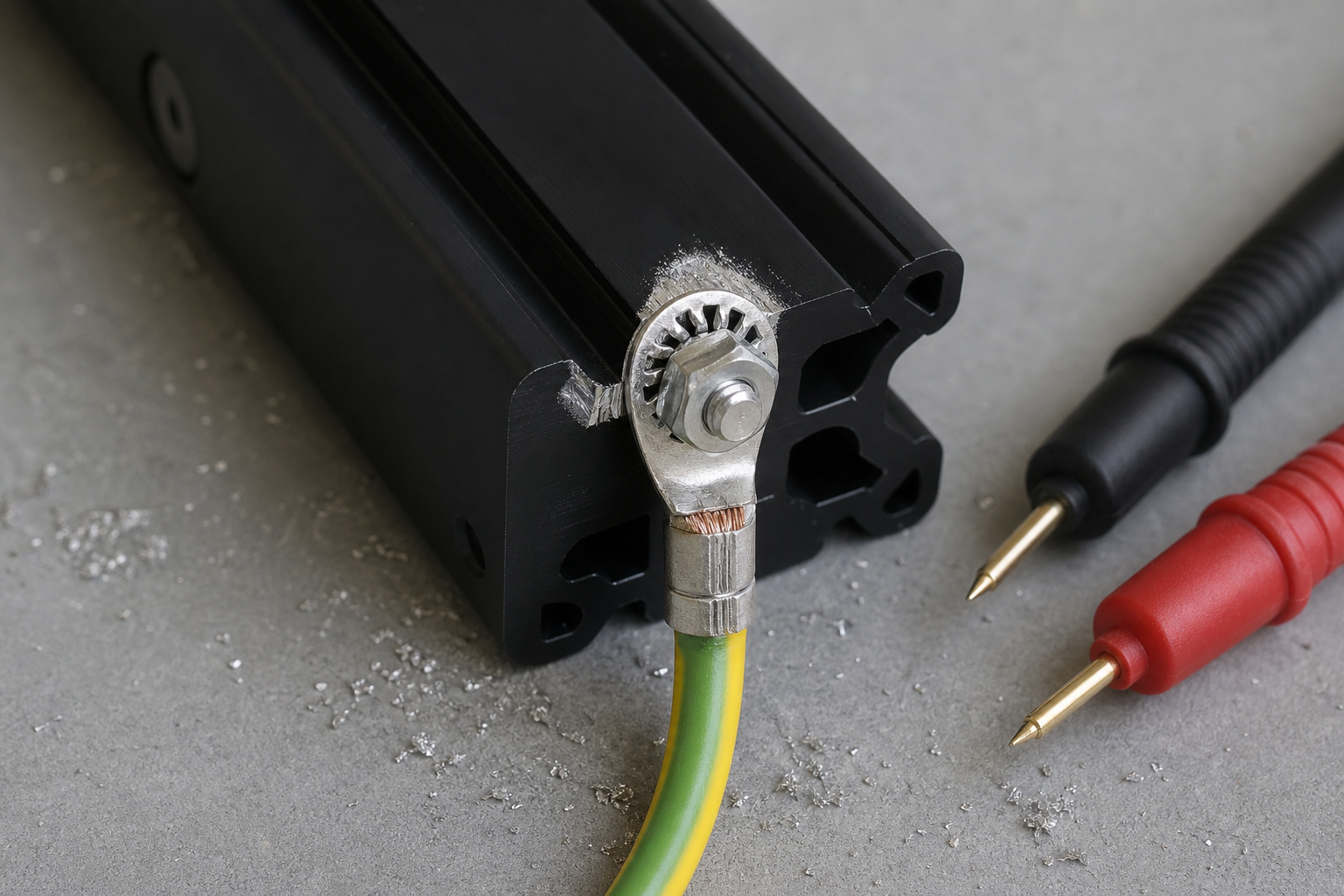 Mise à la terre d'un rig de minage : 100 ohms au sol, 2 ohms au châssis